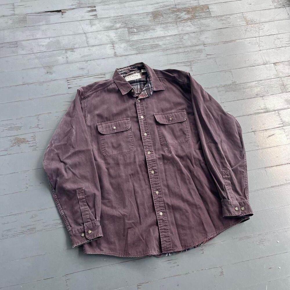 Vintage L.L. Bean Plaid Lined Old Money Y2K Button Up Longsleeve